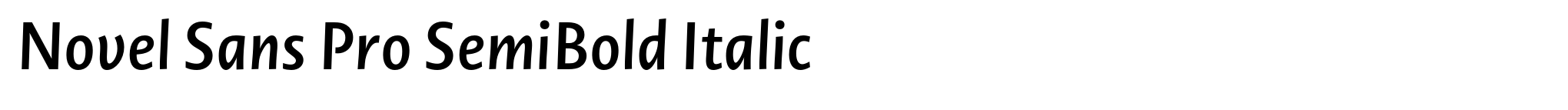 Novel Sans Pro SemiBold Italic image